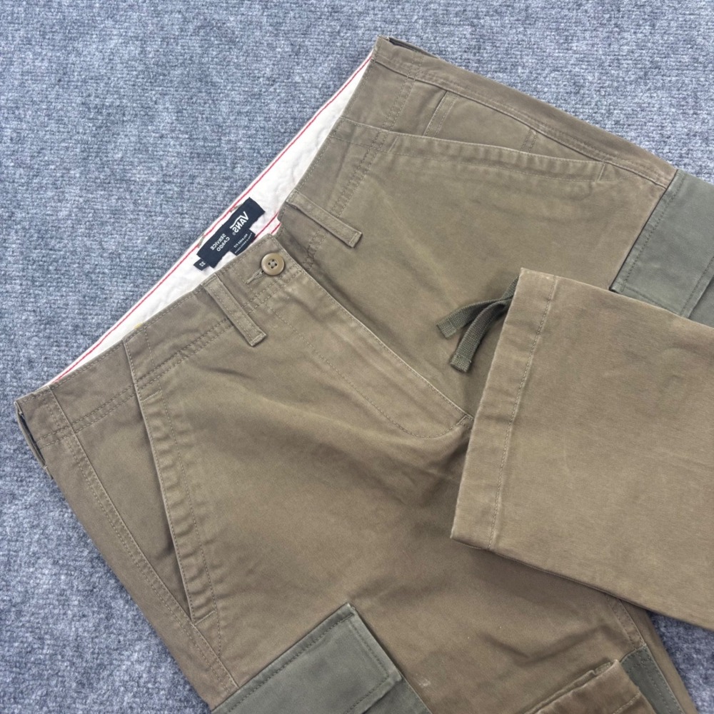 Vans Duffle Cargo Pants 32W x‎ 30L Brown Service Relaxed Fit Colorblock Men's
